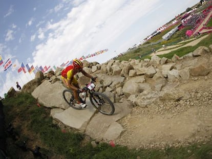 Jose Antonio Hermida, durante la final de mountain bike.