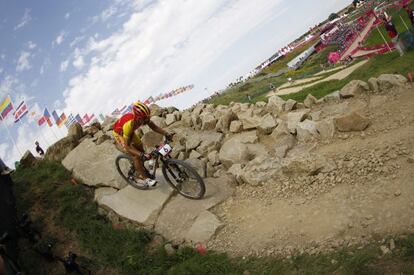 Jose Antonio Hermida, durante la final de mountain bike.