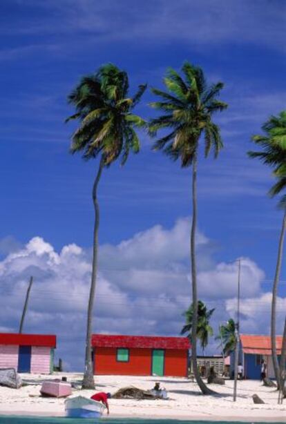 Una aldea en Isla Saona (Rep&uacute;blica Dominicana). 