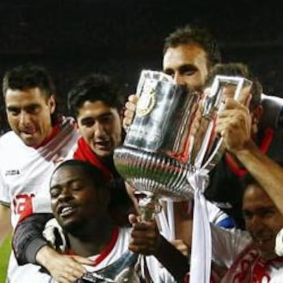 El Sevilla celebra la Copa del Rey