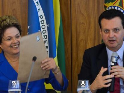 Dilma e Kassab, que vai para a pasta das cidades.