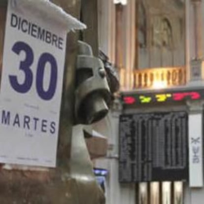 La Bolsa de Madrid, en la última sesión del año