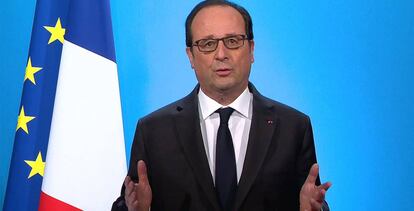 François Hollande, aquest dijous durant la seva compareixença televisada.