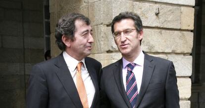 Benigno López junto al presidente de la Xunta
