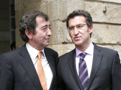 Benigno L&oacute;pez junto al presidente de la Xunta 