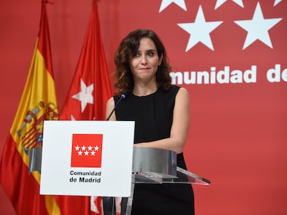 La presidenta de la Comunidad de Madrid, Isabel Díaz Ayuso, el miércoles 3 de noviembre.