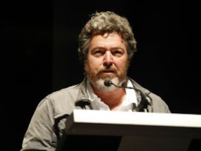 L&oacute;pez de Uralde, durante la Asamblea de Equo.