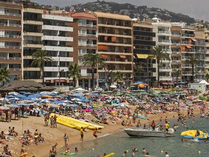 La playa de Lloret de Mar.