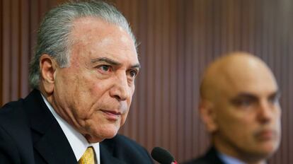 O presidente Temer e o ministro Moraes, no dia 17.