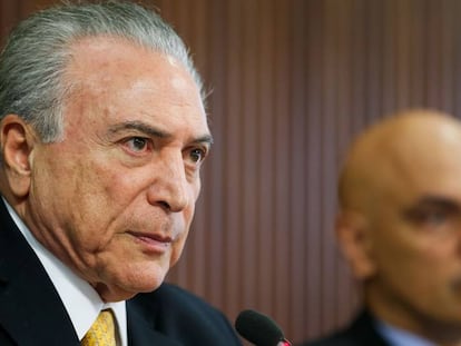 O presidente Temer e o ministro Moraes, no dia 17.