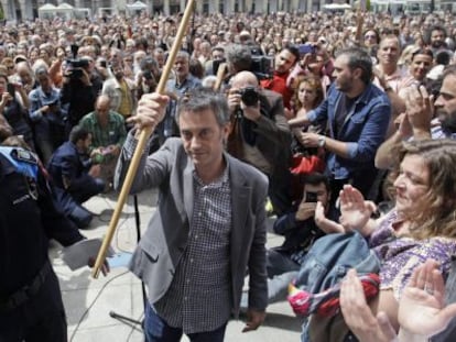 Xulio Ferreiro, tras ser proclamado regidor.