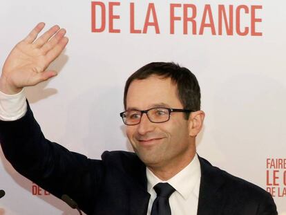 Benoit Hamon, candidato a liderar el partido socialista francés, el pasado 22 de enero de 2017.
