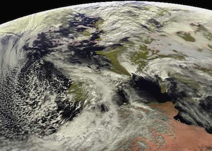 Imagen tomada por el sat&eacute;lite Meteosat para la Agencia Estatal de Meteorolog&iacute;a.