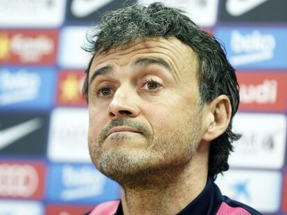 Luis Enrique, durante una rueda de prensa.