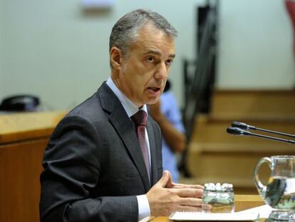 El lehendakari, Iñigo Urkullu, en el Parlamento vasco.