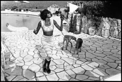 Naomi Campbell na ‘villa’ de Jean Pigozzi em Cap d'Antibes, em 1993.