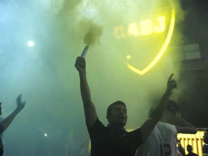 Seguidores del Boca, este domingo.
