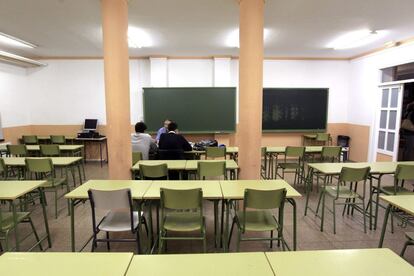 Vista de una de las aulas del Instituto de Educación Secundaria (IES) Iturralde de Madrid.