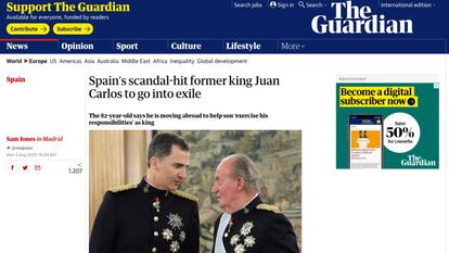 El británico ‘The Guardian’ subraya el “papel fundamental” de Juan Carlos I en restablecer la democracia en España, aunque “en los últimos años, las revelaciones sobre su vida privada y asuntos financieros han empañado lo que una vez fue visto como una de las monarquías modelo de Europa”.