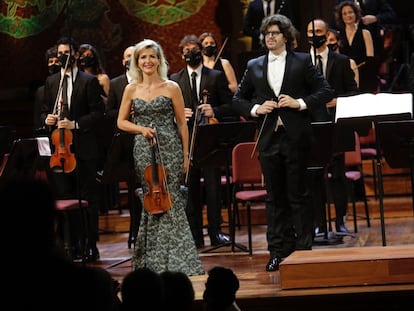 Anne-Sophie Mutter, tras el concierto en el Palau.