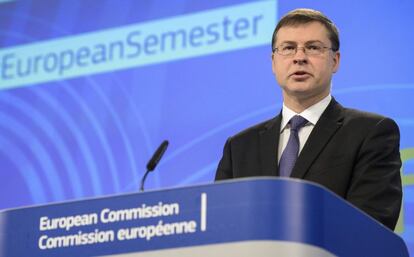 El vicepresidente de la Comisión Europea, Valdis Dombrovskis.