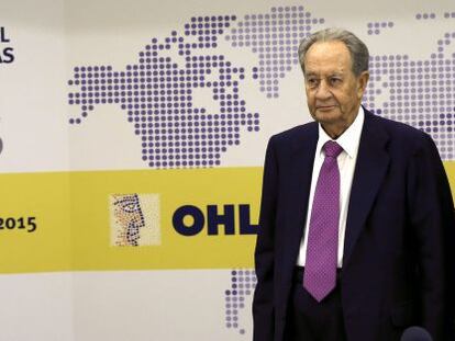 Juan Miguel Villar Mir, antes de la última junta general de accionistas de OHL, celebrada en mayo psado.