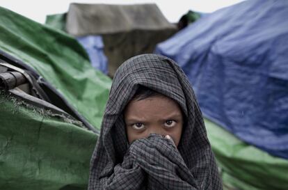 Campo de refugiados en Dar Paing, al norte de Sittwe, en Myanmar.