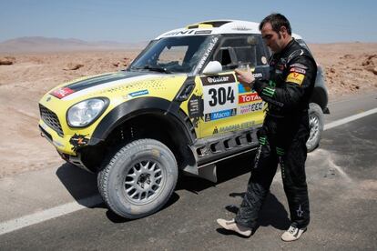 Nani Roma, durante la 10ª etapa del Dakar.