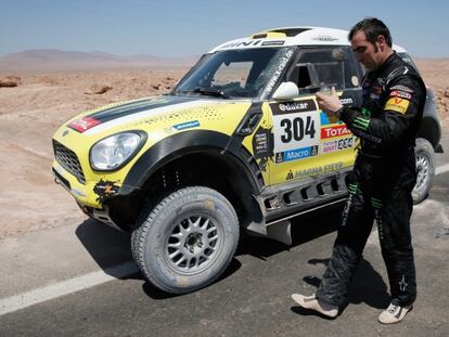 Nani Roma, durante la 10ª etapa del Dakar.