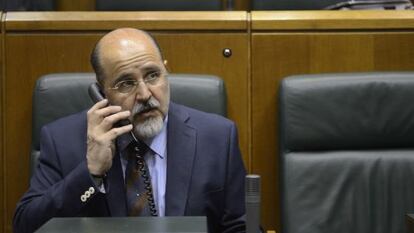 El parlamentario socialista Txarli Prieto, en una sesión reciente de la Cámara vasca.