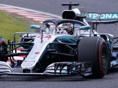 Lewis Hamilton en el circuito de Suzuka durante la jornada del sábado del GP de Japón.