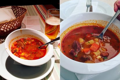 Goulash en Budapest – De un tiempo a esta parte la capital húngara se ha convertido en uno de los destinos vacacionales más demandados por los turistas españoles y el Menza, con su particular decoración setentera, en uno de los restaurantes de referencia para quien apuesta por degustar su gastronomía. Además de mantener precios asequibles, en su carta sirven uno de los mejores estofados de ternera y verduras que puedes probar en la ciudad.