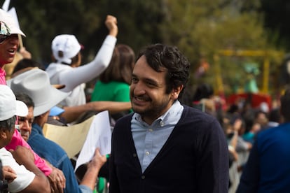 Andrés Manuel López Beltrán en un encuentro con simpatizantes de Morena en Ciudad de México, en una fotografía de archivo.