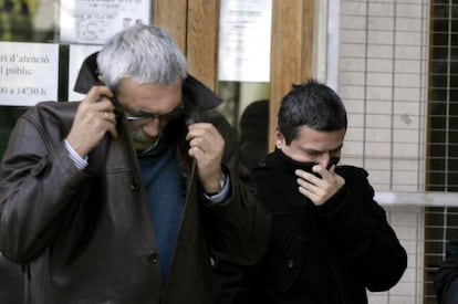 El teniente coronel Alfonso L&oacute;pez Rubio tras declarar en febrero de 2009.