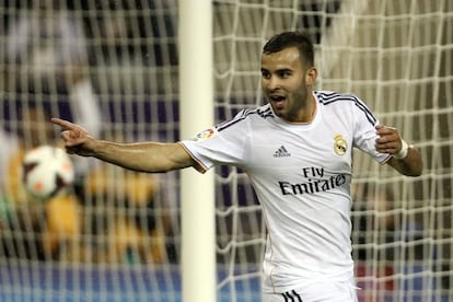 Jesé celebra su gol al PSG