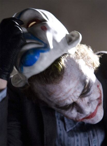 Heath Ledger en el filme <i>El caballero oscuro</i>.