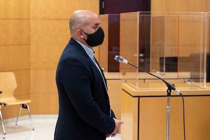Sesión en mayo de 2021 del juicio contra el exalcalde de El Tanque (Tenerife), Román Martín, en el que resultó condenado por un delito de prevaricación.