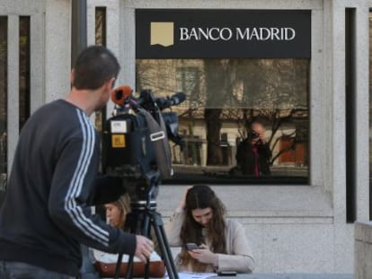 Sede del Banco de Madrid en la plaza de Col&oacute;n.