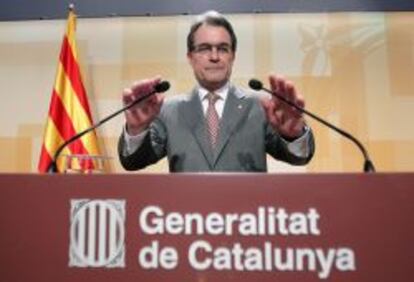 El presidente de la Generalitat de Cataluña, Artur Mas.