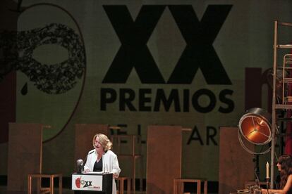 Natalia Menéndez recibe el Premio Max a la contribución a las Artes Escénicas a la Fundación del Festival Internacional de Teatro Clásico de Almagro.