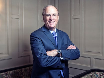 Larry Fink, fundador, presidente y consejero delegado de BlackRock, fotografiado en el hotel Ritz de Madrid, en abril de 2023