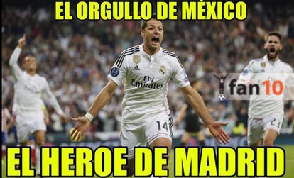 Chicharito marca en el minuto 87, al recibir un pase de Ronaldo.