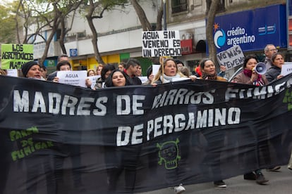 Movilización de vecinas y vecinos hacia la municipalidad de Pergamino (Argentina), el 5 de septiembre de 2019.