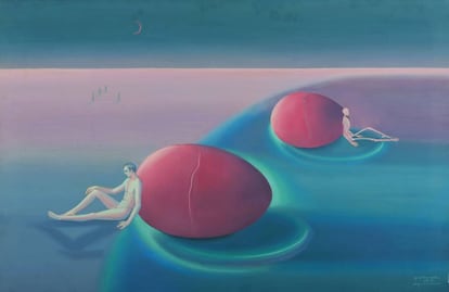 Una de las pinturas surrealistas de Margaret Modlin.