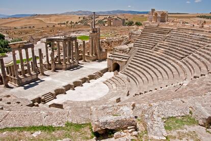 El teatro romano de Dougga.