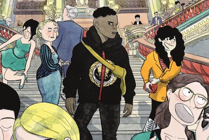 Detalle de la portada de 'La distinción' (Garbuix books), de Tiphaine Rivière, que divulga las teorías de Pierre Bourdieu sobre el capital cultural.