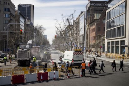 Obras en la Diagonal este sábado.