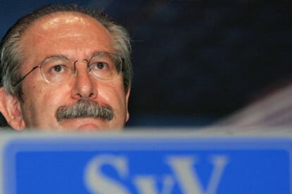 Luis del Rivero, presidente de Sacyr Vallehermoso, durante una pasada junta de accionistas.
