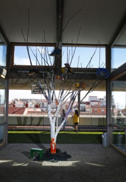 Espacio verde protegido, obra de Óscar Vautherin en la feria JustMadrid, que se celebra en el COAM.