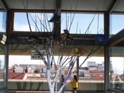 Espacio verde protegido, obra de Óscar Vautherin en la feria JustMadrid, que se celebra en el COAM.